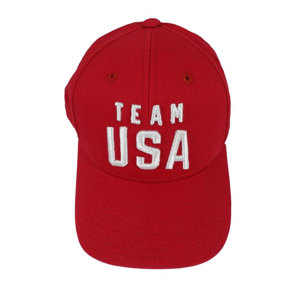 Team USA Olympic Team Official Apparel Shield Red Snapback Cotton Cap Hat